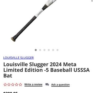 Louisville Slugger LTD Meta Baseball Bat